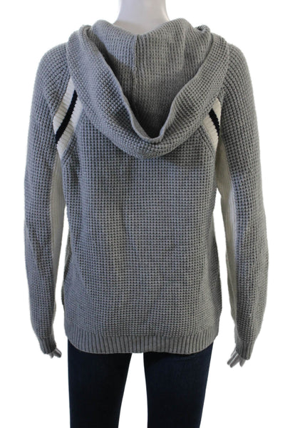 Central Park West Women Pullover Hoodie Gray Long Sleeve Fall Size XS