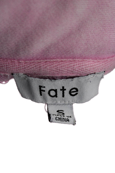 Fate. Womens Pink Cotton Collared Button Long Sleeve 90s Jacket Size S
