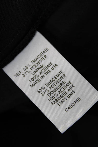 Nanette Lepore Womens Shirt Dress Black 3/4 Sleeve Button Round Neck Size 2