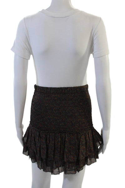 Isabel Marant Etoile Womens Mini Peasant Dark Gray Viscose Skirt Size 36
