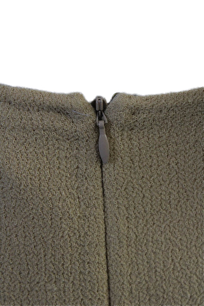 St. John Womens Wool Straight Pencil Skirt Beige Knee Length Size 8
