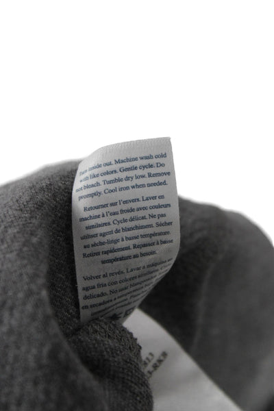 Faherty Mens Pullover Sweatshirt Gray Herringbone Crew Neck Size M