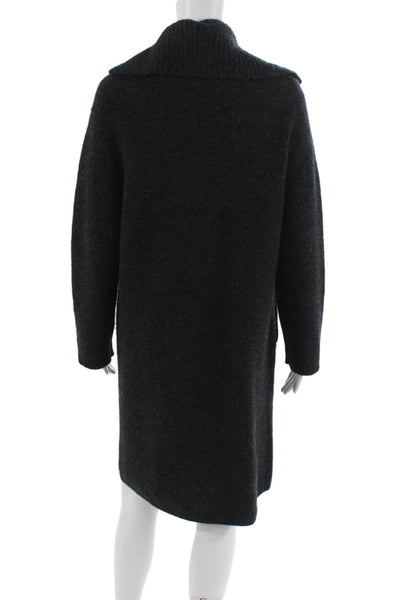 Vince Womens Dark Gray Collared Overcoat Long Sleeve Size XS