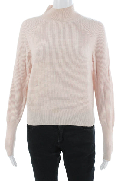 Intermix Unisex Pink 100% Cashmere Mockneck Pullover Sweater Long Sleeve Size PP