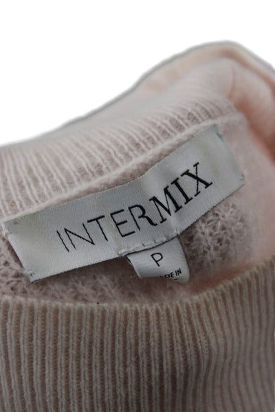 Intermix Unisex Pink 100% Cashmere Mockneck Pullover Sweater Long Sleeve Size PP