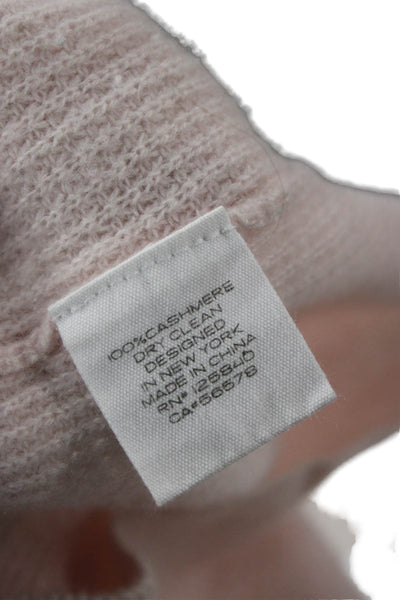 Intermix Unisex Pink 100% Cashmere Mockneck Pullover Sweater Long Sleeve Size PP