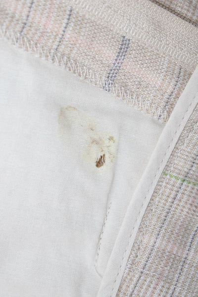 Rails Unisex Chino Shorts Beige Plaid Button Closure Size 4