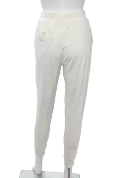Cozy Earth Unisex Jogger Sweatpants White Viscose Blend Drawstring Size S