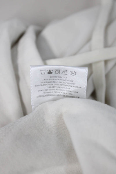 Cozy Earth Unisex Jogger Sweatpants White Viscose Blend Drawstring Size S