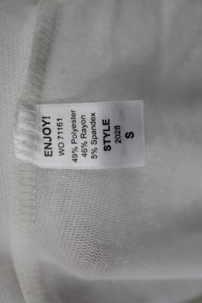 Michael Stars Womens Basic V Neck Tank White 100% Cotton Size S