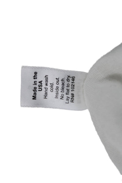 Michael Stars Womens Basic V Neck Tank White 100% Cotton Size S