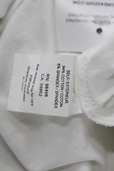 Theory Women Basic Short Sleeve T-Shirt White Size M