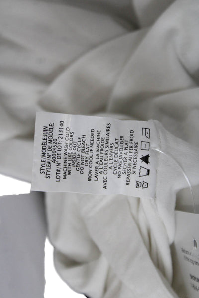 Theory Women Basic Short Sleeve T-Shirt White Size M