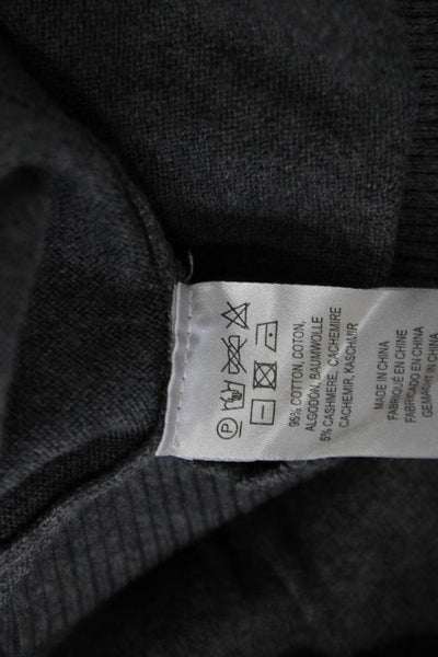 Minnie Rose Unisex Pullover Sweater Dark Gray V Neck Long Sleeve Size M