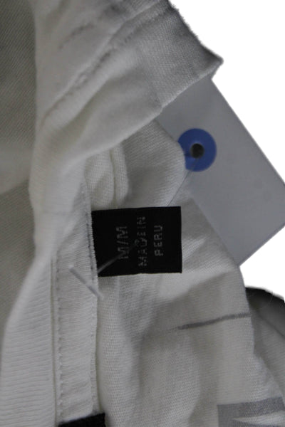 ATM Womens Cropped Basic Cotton White Short Sleeve T-Shirt Size M