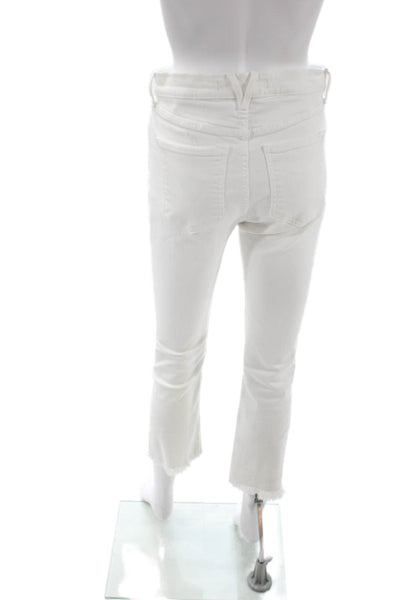 Veronica Beard Women Cropped Ankle Jeans White High Rise Size 8