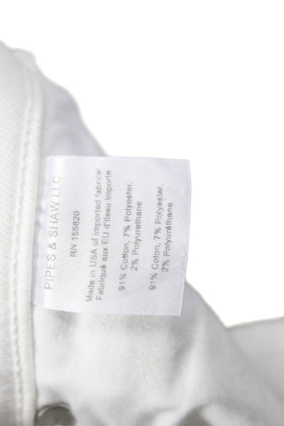 Veronica Beard Women Cropped Ankle Jeans White High Rise Size 8
