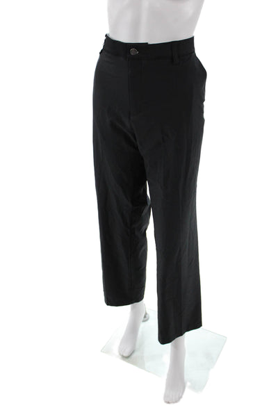 Adidas Mens Ankle Cropped Black Polyester Blend Pants Size 38