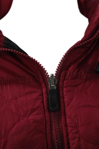 Eastern Mountain Sports Womens Quilted Windbreaker Jacket Red Wool Size S