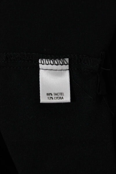 A'nue Ligne Womens Black V-Neck Basic Blouse 3/4 Sleeve Size M
