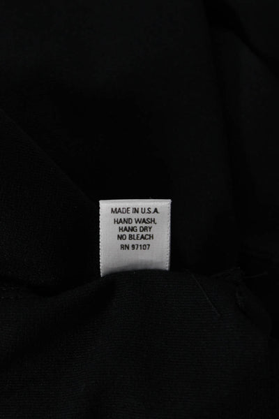 A'nue Ligne Womens Black V-Neck Basic Blouse 3/4 Sleeve Size M