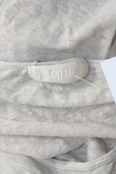CP Shades Womens Beige Basic Cotton Blend Round Neck Tank Solid Size S