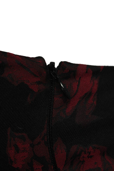 Misa Womens Sleeveless Rose Floral Blouse Black Polyester Rayon Size XS