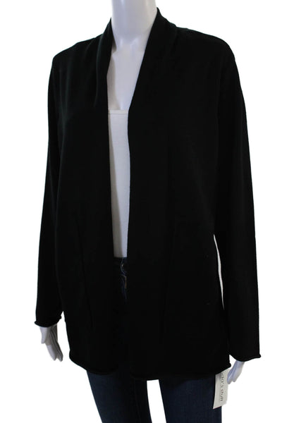 Metric Knits Unisex Cardigan Black Long Sleeve Size L