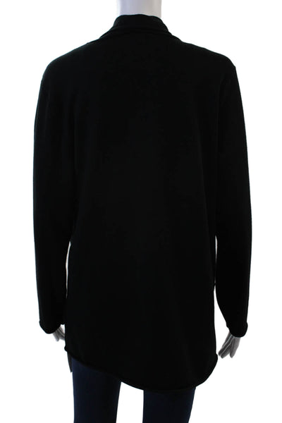 Metric Knits Unisex Cardigan Black Long Sleeve Size L
