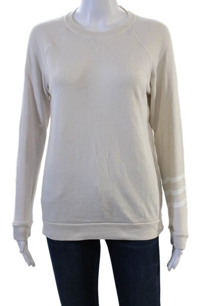 SOL ANGELES Womens Beige Pullover Sweatshirt Crew Neck Long Sleeve Size S