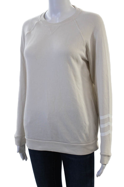 SOL ANGELES Womens Beige Pullover Sweatshirt Crew Neck Long Sleeve Size S