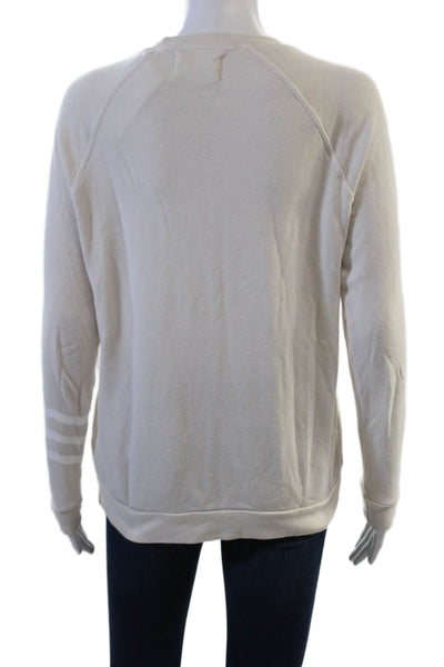SOL ANGELES Womens Beige Pullover Sweatshirt Crew Neck Long Sleeve Size S