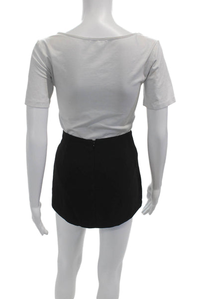 Amanda Uprichard Womens Mini Straight Pencil Skort Black Size S