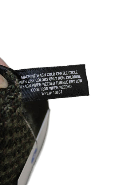 Aqua Unisex Cardigan Green Camouflage Acrylic Long Sleeve Army Size XS