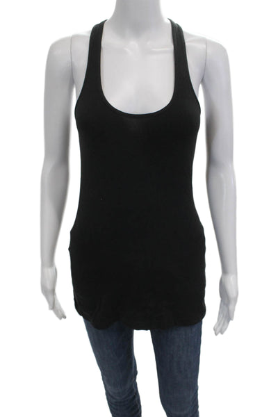 Lululemon Women Basic Tank Black Polyester Round Neck Sleeveless Size S