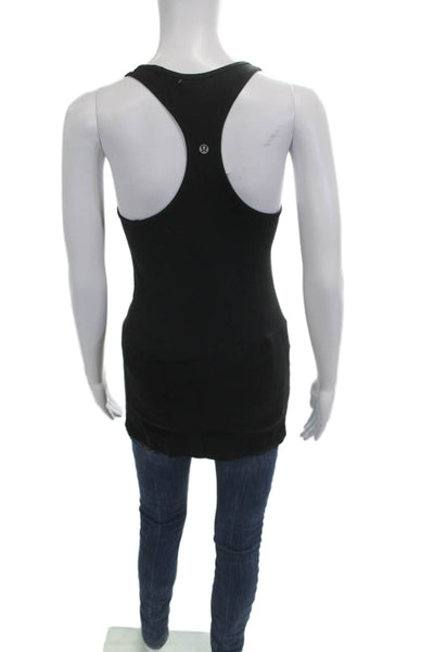 Lululemon Women Basic Tank Black Polyester Round Neck Sleeveless Size S