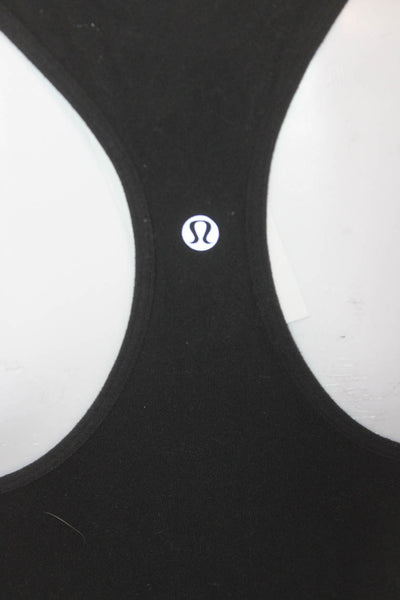 Lululemon Women Basic Tank Black Polyester Round Neck Sleeveless Size S