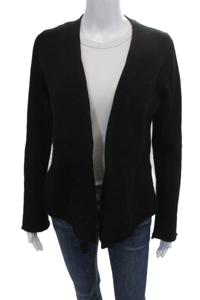 Christopher Fischer Unisex Cardigan 100% Cashmere Black Long Sleeve Size M
