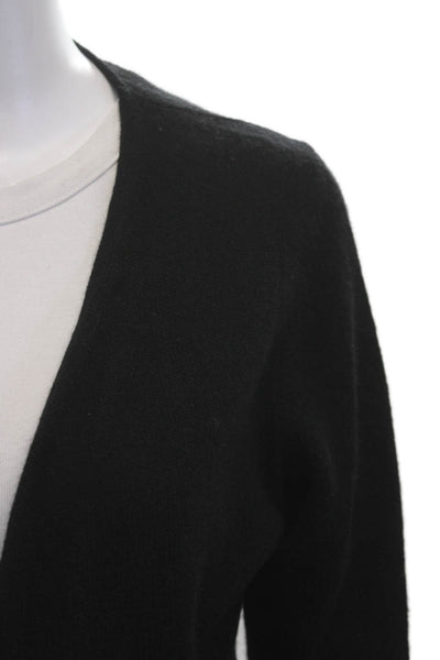 Christopher Fischer Unisex Cardigan 100% Cashmere Black Long Sleeve Size M
