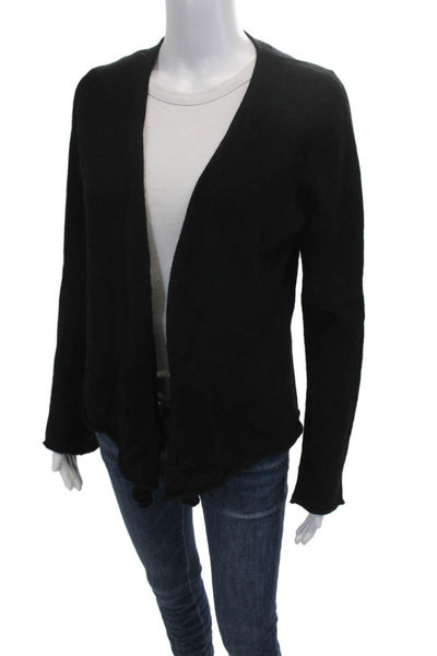 Christopher Fischer Unisex Cardigan 100% Cashmere Black Long Sleeve Size M