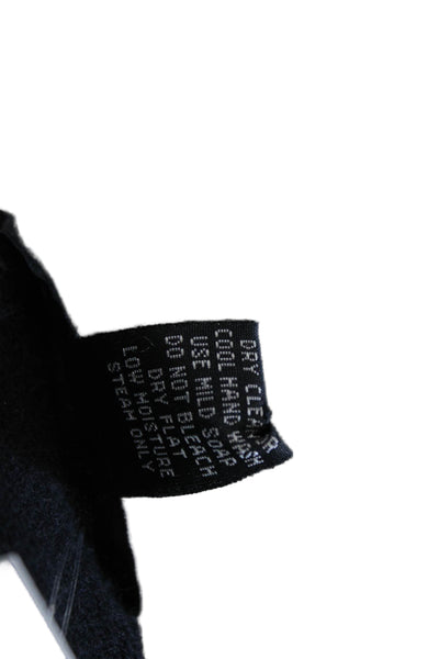 Christopher Fischer Unisex Cardigan 100% Cashmere Black Long Sleeve Size M