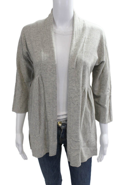 Calypso Saint Barth Unisex Gray Cashmere Cardigan 3/4 Sleeve Size L