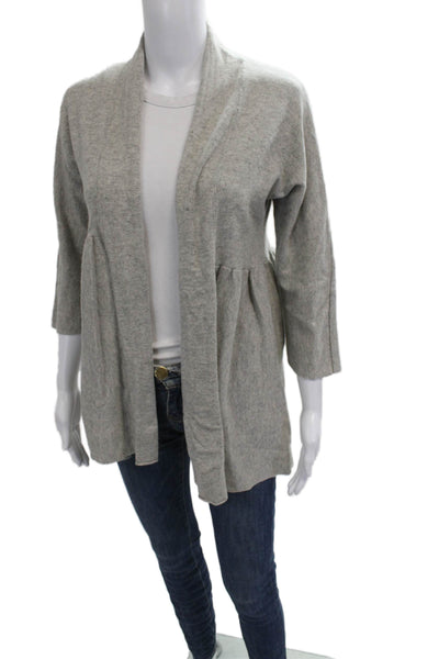 Calypso Saint Barth Unisex Gray Cashmere Cardigan 3/4 Sleeve Size L
