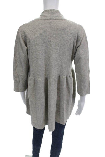 Calypso Saint Barth Unisex Gray Cashmere Cardigan 3/4 Sleeve Size L