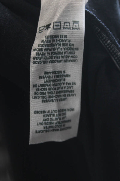 Philanthropy Women Basic Black V-Neck Long Sleeve Rayon Spandex Top Size L