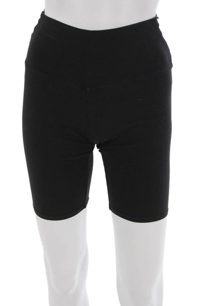 LA Made Unisex Biker Shorts Black Cotton Spandex Size XS