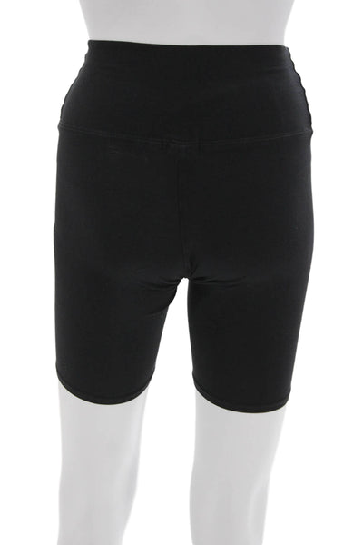 LA Made Unisex Biker Shorts Black Cotton Spandex Size XS