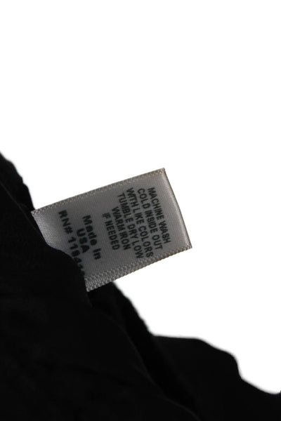 Monrow Womens Jogger Sweatpants Black Drawstring Rayon Size S