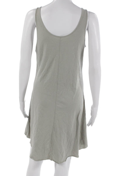Retro Brand Womens Gray Cotton Tank Dress Graphic Print Size M