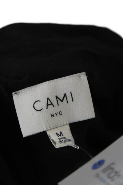 Cami NYC Women Bodysuit Black Drape Neck Long Sleeve Size M